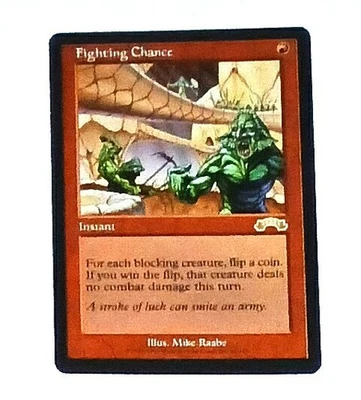 Magic the Gathering * MTG * 1 x Fighting Chance * Exodus * LP - Image 1 of 2