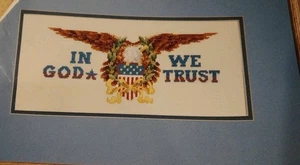 In God We Trust Patriotic Eagle OOP Cross Stitch Magazine PATTERN (T) - Picture 1 of 1