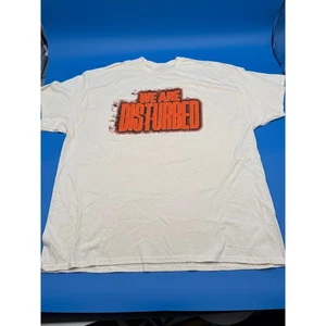 NEW - Disturbed We Are Disturbed Tour 2023 Band T Shirt Men's 2XL Cotton Beige - Picture 1 of 7