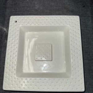 Nora Fleming Swiss Dot Square Napkin Holder with Weight /Candy Dish Retired - Picture 1 of 2