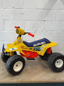 Vintage 1990 Power Wheels Suzuki 750 Quad 12V Ride On Rare Retro Kids Toy ATV - Picture 1 of 24