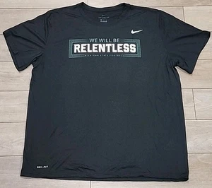 Nike Michigan State Spartans Shirt Mens XXL Black Team Issued Football Dri Fit  - Picture 1 of 5