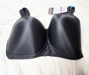 Playtex 38DDD 4707 Secrets Perfectly Smooth Wirefree Bra Black - Picture 1 of 7