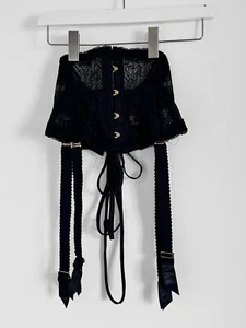 Agent Provocateur Mercy Waspie Waist Corset And Suspended Straps Black AP 4 - Picture 1 of 18