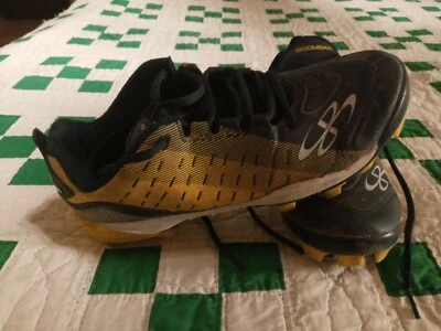 BOOMBAH Size 6.5 Dark Blue and Yellow  Cleats Youth Shoes Boy/Girl - Image 1 of 4