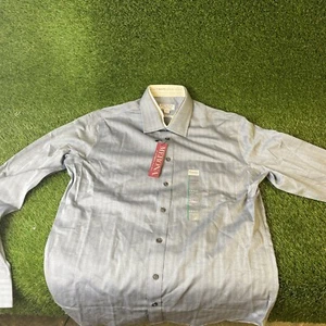 Camicia uomo Merona blu collo abbottonato manica lunga nuova con etichette - Foto 1 di 3
