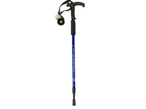 1 x BLUE ANTI-SHOCK T HANDLE WALKING HIKING ADJUSTABLE STICKS POLES TY5470 - Picture 1 of 2