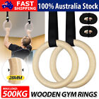 1pair Gymnastic Rings Gym Hoop Crossfit Exercise Fitness Home Ab Workout Dip New
