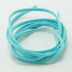 3mm Braided Cord Leather DIY Handmade Beading Bracelet Making Flat String Rope