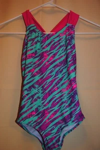 Girl's CIRCO Green Purple Pink One Piece Swimsuit Size XS 4/5 NWOT - Picture 1 of 5