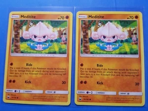 4x Meditite 76/168 Pokemon card SM Celestial Storm common NM - Picture 1 of 3