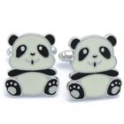 Cufflinks - Panda Bear White Black