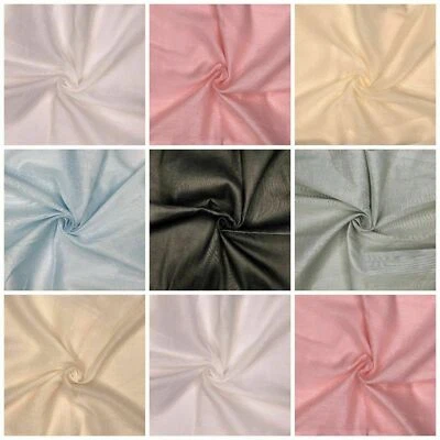 DISCOUNT FABRICS LTD 100% Cotton Muslin Fabric Soft Wedding Craft Cheesecloth Material 150cm Wide