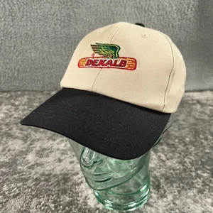 Vintage Dekalb Hat Cap Mens Snapback Beige K Products Made In USA 90s Farming - Picture 1 of 8