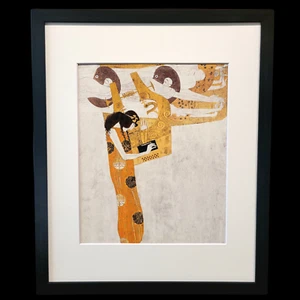 Gustav Klimt Poesie Art Nouveau Framed/Matted Print - Picture 1 of 3