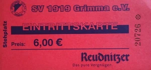 Sammler TICKET SV 1919 Grimma - Hallescher FC # rot - Picture 1 of 2