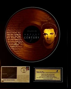 ELVIS PRESLEY ARTIST OF THE CENTURY IN FRAME - 24 Kt. GOLD - Bild 1 von 9