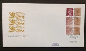 GB 1986 50p 1x1p 2x5p 3x13p Definitive Booklet Pane on First Day Cover, Windsor - Picture 1 of 2