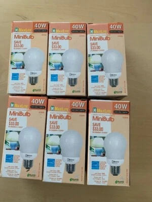 6 Pack 40w Maxlite Florescent Bulbs 10,000 hours - Image 1 of 2