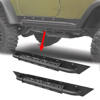 Fit 97-2006 Jeep Wrangler TJ Side Step Armor Rock Slider Running Board Nerf Bar Foto 1 de 4