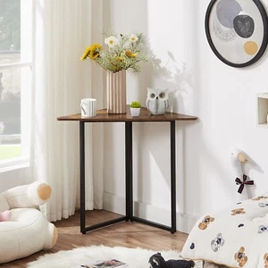 Corner Table Side End Table Small Computer Desk Home Office Metal Frame Table - Picture 1 of 13