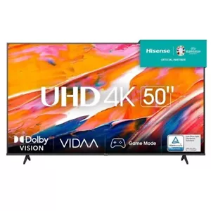 Hisense Smart TV 50" 4K UHD Display LED Vidaa Classe G Nero 50A69K - Bild 1 von 4