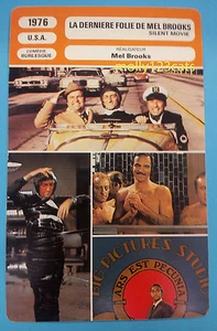 Satirical Comic film Silent Movie Mel Brooks Marty Feldman French Trade Card  - Picture 1 of 1