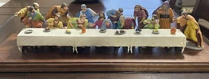 1989 14 pc Franklin Mint Porcelain Last Supper Set by Gianni Benvenuti & Base - Picture 1 of 10