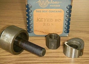 Punzone telaio knockout Walsco Pioneer 3117K vintage - tondo con chiave 1 11/64" anni '50 - Foto 1 di 4