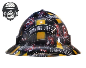 Custom Hydrographic Safety Hard Hat CUMMINS KENWORTH PRO CHOICE WIDE BRIM - Picture 1 of 4