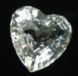 Statuina fermacarte Swarovski cristallo trasparente sfaccettatura CUORE AMORE rinnovamento senza scatola - Foto 1 di 13