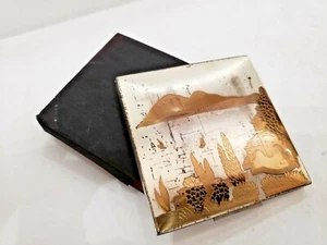 CUSTODIA COMPATTA VINTAGE ELGIN AMERICAN Tono Argento & Puff & Slipcover originale 10/1 - Foto 1 di 5