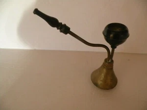 ALTE ASIATISCHE ORIENTALISCHE MESSING TABAK WASSERPFEIFE GEÄTZT DEKORATIV - Bild 1 von 8