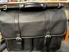  BRIEF CASE Kenneth Kole  Double buckle ultra smooth  LEATHER  NEW NEW NEW