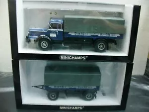 WOW EXTREMELY RARE Krupp Titan Truck+Trailer Set Dachser 1:43 Minichamps-F8/860 - Picture 1 of 2