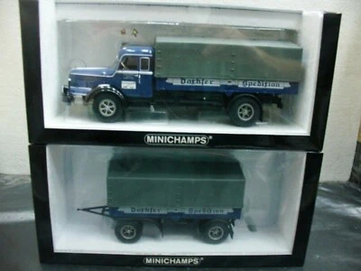 WOW EXTREMELY RARE Krupp Titan Truck+Trailer Set  Dachser 1:43 Minichamps-F8/860 - Image 1 of 2