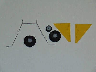 Landing Gear Set 3/4" Wheels 1.2 Grams Micro-Lite R/C & FF Airplanes - Image 1 of 4