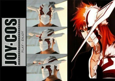 NUEVO Bleach kurosaki Ichigo Tensa Bankai Máscara Facial Juegos con disfraces Máscara Casco Propulsor Foto 1 de 4