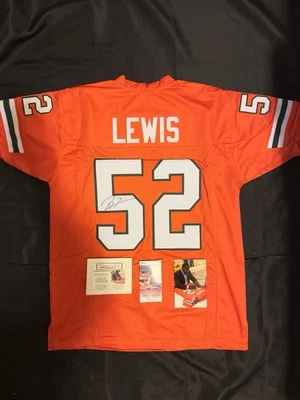 Ray Lewis Miami Hurricanes Signed Jersey W/ COA - Image 1 of 4