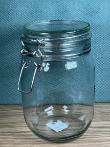 "Clip de tarro de almacenamiento de cocina cilíndrico curvado de vidrio transparente IKEA sin sello 6,5 x 3,5""" - Imagen 1 de 11