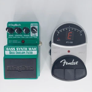 Digitech Bass Synth Wah Envelope Filter Effect Pedal & Fender Tuner PT-100 Pedal - Picture 1 of 12