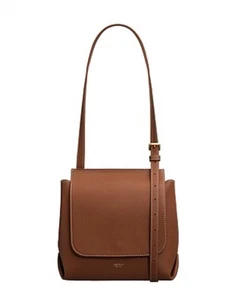 Oroton MARGOT GENUINE PEBBLE LEATHER SATCHEL WHISKEY - Picture 1 of 6