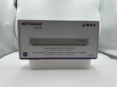 NETGEAR GC110 - 8 Port + 2 SFP - Cloud Smart Gigabit Ethernet Switch - Image 1 of 2
