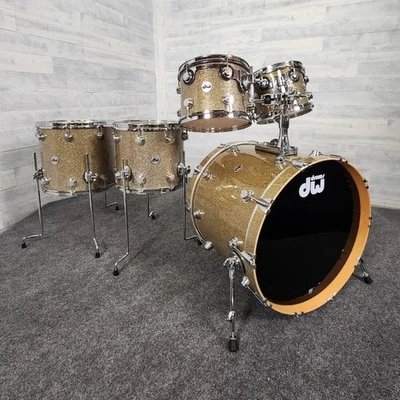 Used DW Collectors Maple Standard 5pc Drum Set Broken Glass - Good - Image 1 of 4
