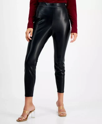 Bar III Women's Petite Pants PS Soft Faux-Leather Leggings, - Image 1 of 3