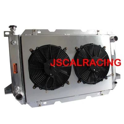 Radiador cubierta ventilador SPAWON para Ford Bronco F-150 F-250 F-350 F53 1985-97 3 filas AT Foto 1 de 4