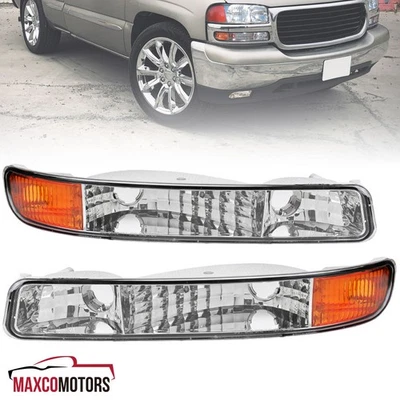 Bumper Lights Fits 1999-2006 GMC Sierra 2000-2006 Yukon XL Clear Parking Lamps Foto 1 de 4