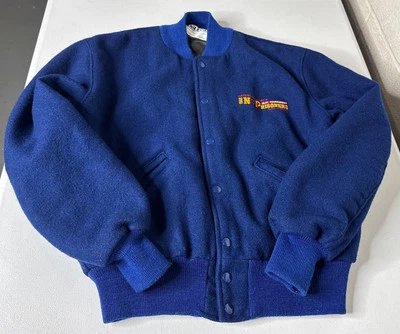Vintage DELONG M Blue Las Vegas Imperial Palace Wool Blend Varsity Coat Jacket - Image 1 of 4
