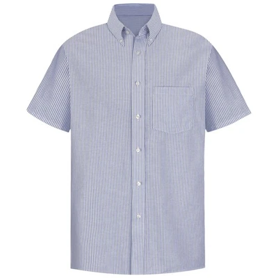 Red Kap Men's Short Sleeve Striped Executive Oxford Dress Shirt - Image 1 of 4