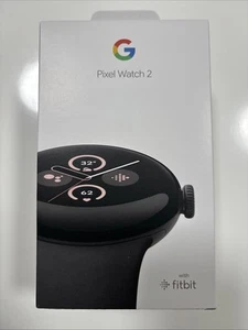 New Google Pixel Watch 2 42mm Matte Black Case with Obsidian Silicone Strap B327 - Zdjęcie 1 z 6